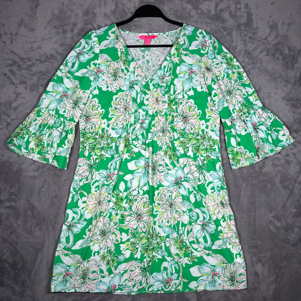 Lilly Pulitzer Danika Tunic Dress Spearmint Blossom Views Green Size 2